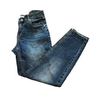 Zolla Denim Women 28 Skinny Distressed Medium Dark Wash Skinny Denim‎ Blue Jeans